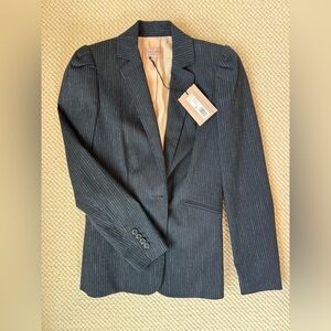 Rebecca Taylor pinstripe blazer navy